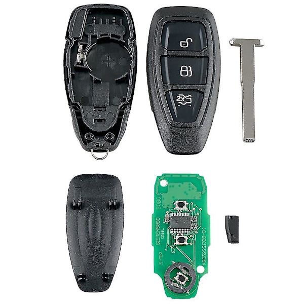Bil Smart Fjernbetjening Nøgle 3 Knapper Passer Til Focus C-max Mondeo Kuga Fiesta B-max 433mhz