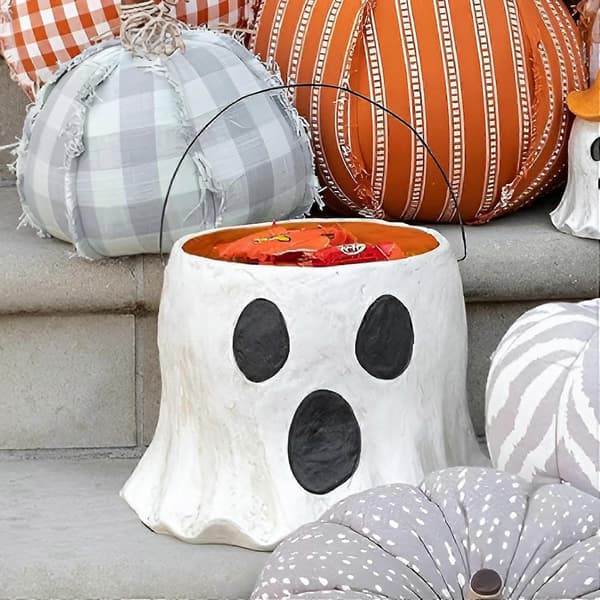 Halloween Godtebøtter, Halloween Spøkelsesbøtter Godteholder, Stor