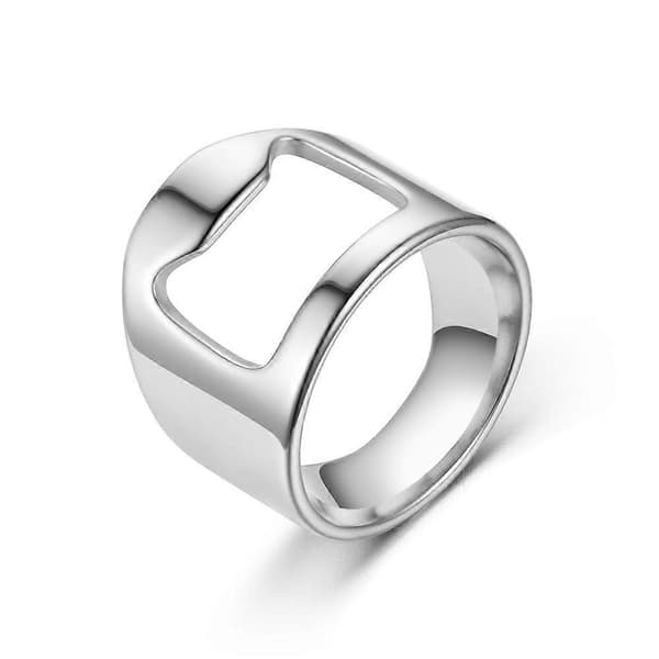 Bartender Ring - Bartender Ring Flaskeåbner, Rustfrit Stål Ring Til Mænd Kvinder Gold NO.7