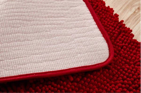 Halvsirkel Badematte, Myk Absorberende Chenille Fluffy Sklisikker Badematte Teppe