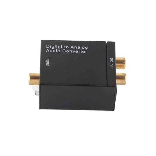 Digital til Analog Konverter DAC Dekoder med Toslink og Koaksiale Innganger til Analog 2RCA Utganger Svart Host USB Kabel Fiberoptisk Kabel