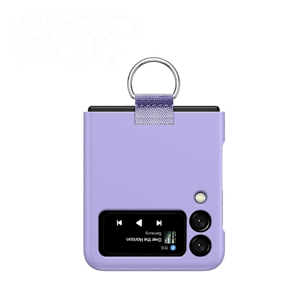 Til Galaxy Z Flip 4 Etui med Ring (2022), Stødsikker Slank Beskyttende TPU Silikon Telefon Cover med Aftagelig Finger Loop