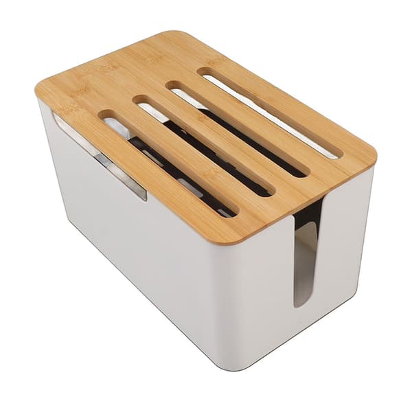 Hjemme WiFi Router Organizer med Stor Plads og Multi Hul Design