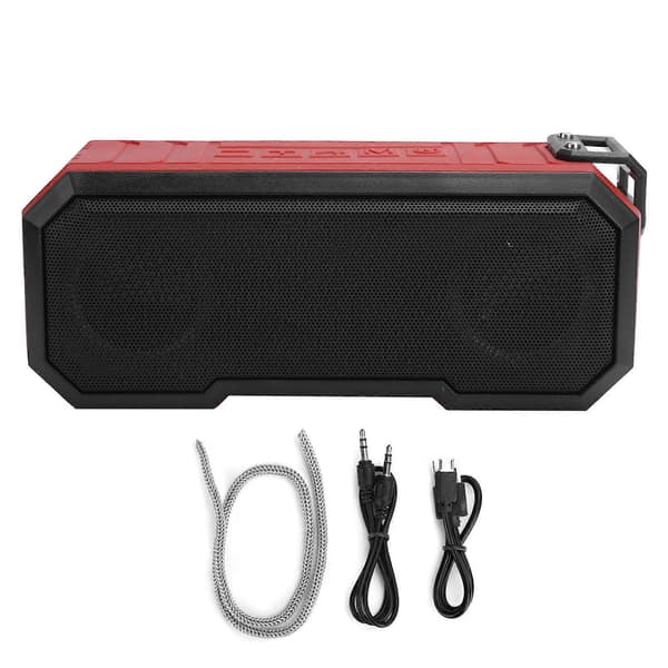 Trådløs Bluetooth Højttaler IPX7 Vandtæt Flash Light Højttaler Bas Stereo Højttaler Rød