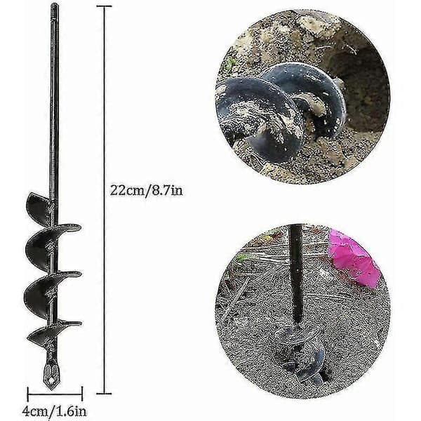 Spiral Jordborr - Trädgårdsverktyg för Plantering av Träd, Buskar, Borr och Plantering - 422cm