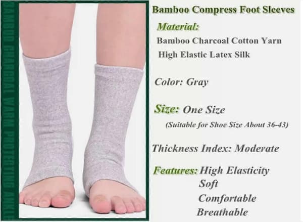 Onecompression Bamboo Jalkaholkit, Kompressio Bamboo Sukat, Bamboo Jalkaholkit Pack of 2