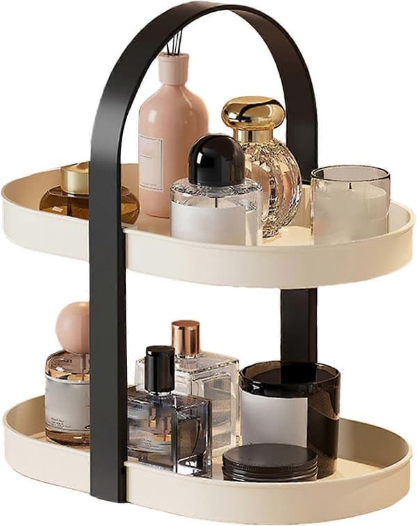 Makeup Organizer til Bordplade | Makeup Organizer til Toiletbord | Akryl Makeup Organizer | Træ