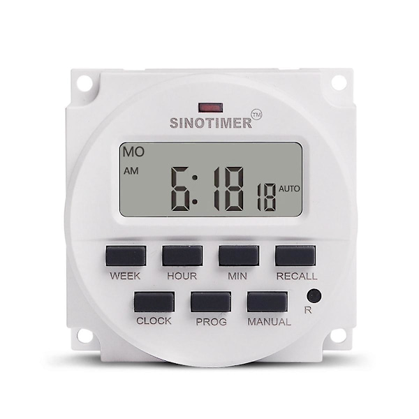 TM618H-1 AC 110V Digital Programmerbar Tidsswitch med 7 Veckoinställningar