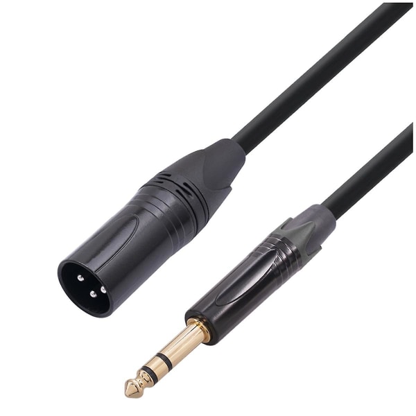 6,35 mm til XLR Jack Lydkabel 6,35 mm (1/4 tommer) Han til 3-polet XLR Han Balanceret Interface Kabel til M