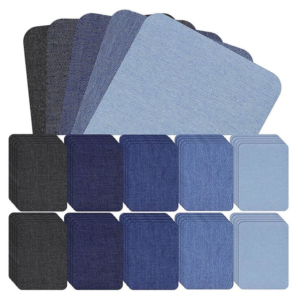 50 Piece Denim Patches Denim Patches Ironing Fabric Patches For Garment Pants Repair Fabrics No Sew