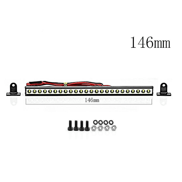 Rc Bil Taglampe 9/18/25 Led Lysbjælke Til 1/10 Rc Crawler Trx4 Axial Scx10 90046 Scx24 Wrangler D90 Karosseri, 146mm