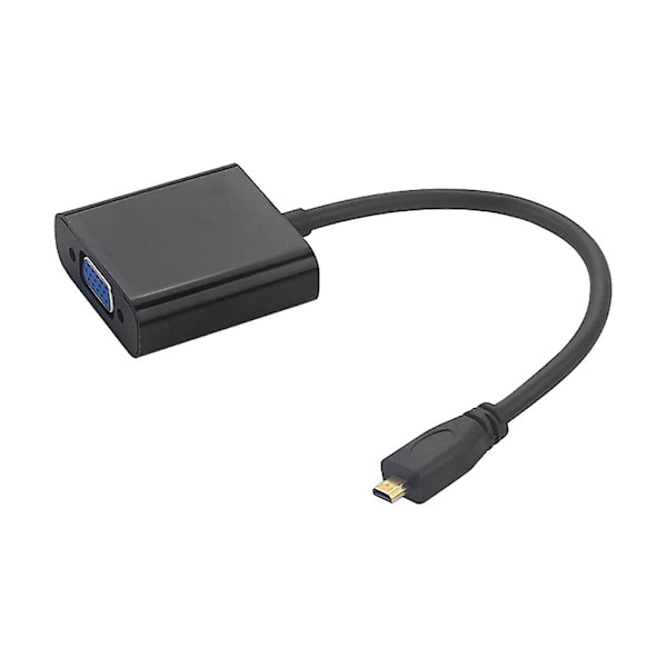 2x - til VGA Adapterkabel 1080p Videokonverter med Lydjack USB Strømkabel til Kamera Raspberry