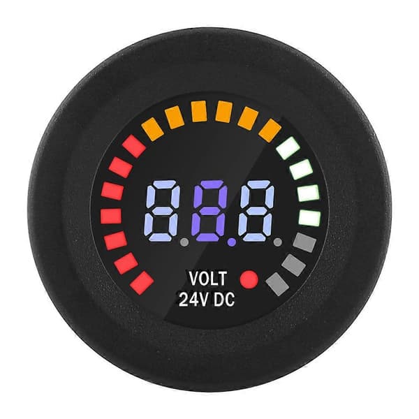 DC 24V Universal Digital LED Panel Voltmeter Spændingsdisplay Voltmeter Til Bil Motorcykel ATV