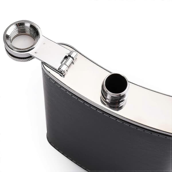 4-pak Hip Flask for brennevin, 8 oz rustfritt stål lekkasikkert lommeflaske med trakter