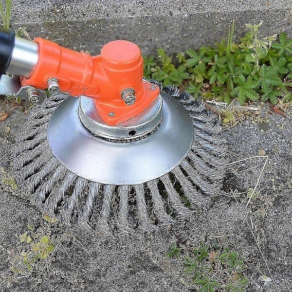 Garten Ogräsborste Gräsklippare Gräsätare Trimmer Borste Cutter Verktyg 150mm Ståltråd Hjul Trädgård Grästrimmer Huvud Ogräsborste