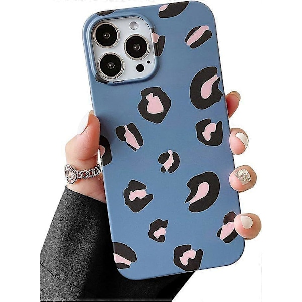 Kompatibel med iPhone 12promax Skal Sött, Leopard Skyddande Skal Anti-Repor Stötsäker Stötfångarskal för iPhone 12promax - blå