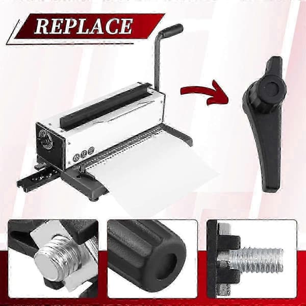 WJTG Wire Binding Machine Papirstopper, Justerbar Sidemargen Guide for Præcis JusteringJ