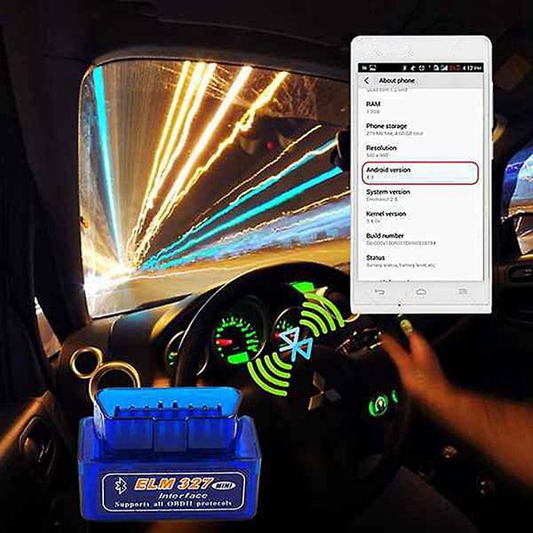 Ny Obd V1.5 Mini Obd2 Bluetooth Autoskanner Obdii 2 Bil 327 Tester Diagnostisk Verktøy For Android Wi