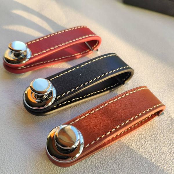 2x Modebilnøglepung Taske Etui Tegnebog Holder Kæde Nøglepung Ring Lomme Nøglearrangør Smart Le