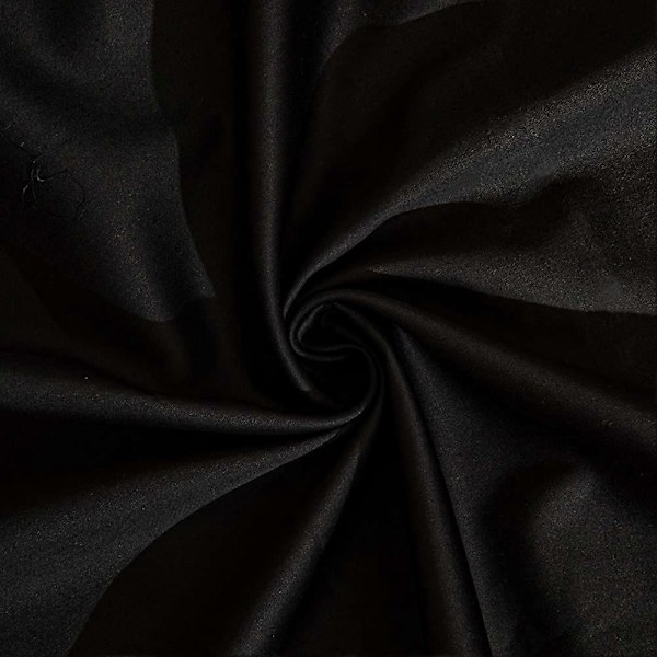 Satind pudebetræk til hår og hud, silkepudebetræk 2-pak, Queen Size (Sort, 20*30 tommer)