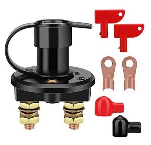 12v Batteriafbryder, Ren Kobber Batteriafbryder, 12v Batteriafbryder, Afbryder med Nato Bone Nøgle til Biler, C