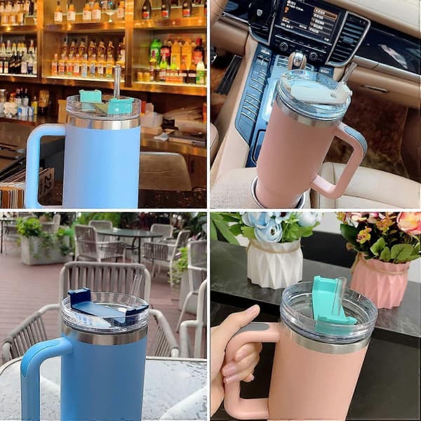 Mugglock som passar mugg 40 oz, ersättningslock stänksäkra lock spillfria mugglock green