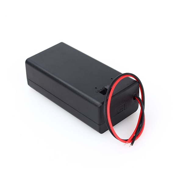 Hållbar 9V Batterihållare med ON/OFF Strömbrytare och Lock
