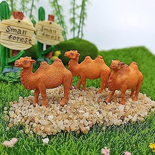 10 stk. Kamelfigurer Håndmalet Kamelfigur Miniature Dyrestatue Vildtlevende Baktrisk Kamel Kamel Dyremodel Bordplade Dyrefigur Ca