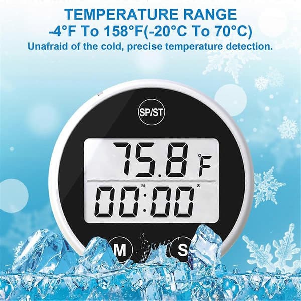 Digital Isbads Termometer Vattenbadstermometer med Digital Display Vattentät Flytande Termometer för Kallbad