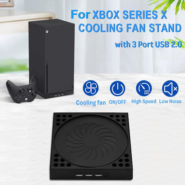 Jäähdytystuuletinpohja Pysty Hiljainen Konsolin Jäähdytystelakka Pystyteline Pelikonsolilisävarusteet Xbox Series X:lle