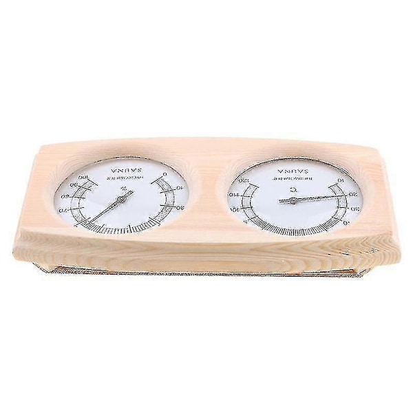 2 I 1 Saunarum Træ Termometer Hygrometer Damp Temperatur Fugtighedsmåler -gt