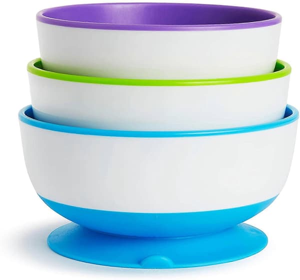 Munchkin Stay Put Sugkoppar med Stark Sugkraft, 3-pack
