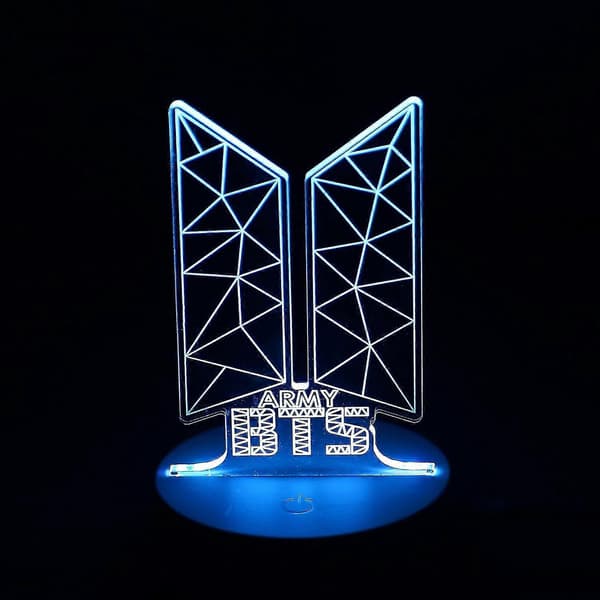 BTS LED nattlys, 16 farger, fjernkontroll