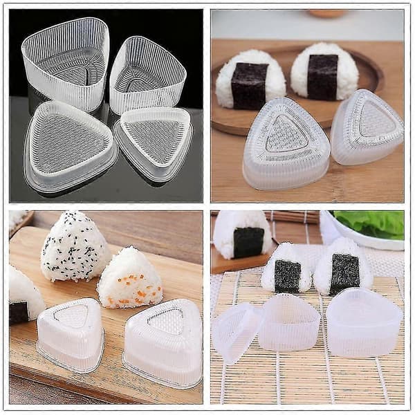 4 st Sushi Form Kit Triangel Sushi Maker Transparent Onigiri Maker Ris Bento Form Nigiri Form Eller Restauranger -Aya