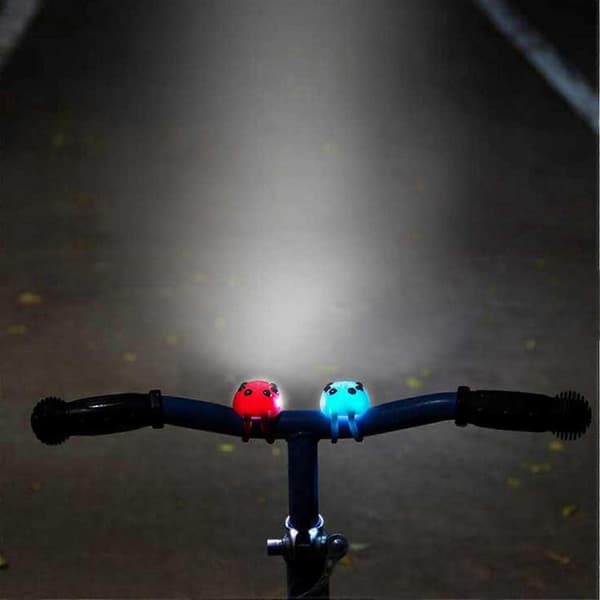 2 stk. Lysstærk Cykellygte Cykelsikkerhedslys Mariehøneformet, Natteadvarselslys Mini LED-lys til K