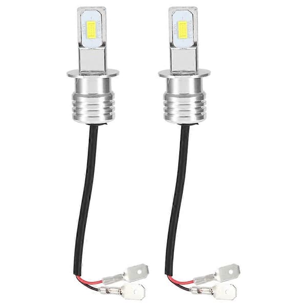 2 stk H3 80W 8000K 12-24V Universal Tilbehør Hvit LED Tåkelys Pære med Dekoding