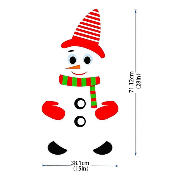 Jul Snögubbe Magnetisk Kylskåpsmagnet Vattentät Väggdekor