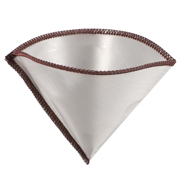 Gjenbrukbart kaffefilter i netting, papirløst kaffefilter, konisk filter i rustfritt stål, 3 til 4 kopper