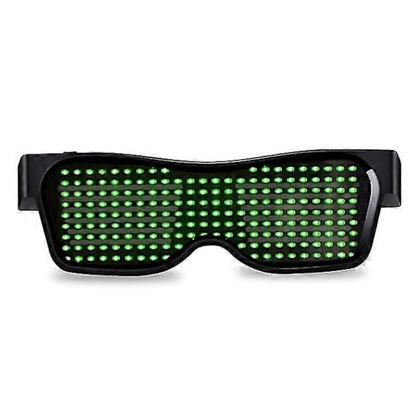 Bluetooth LED Party Briller Tilpassede Sprog USB Opladning Blinkende Lysende Briller Koncert Solbriller