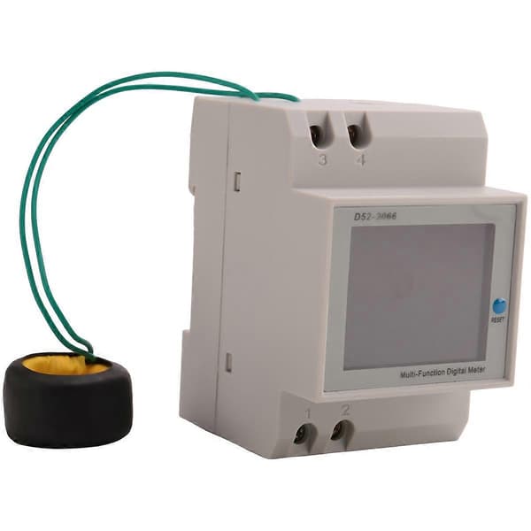 DIN-skena Digital Elmätare AC40-300V 100A Voltmeter Ström Mätare KWH Elektrisk Energi Fr