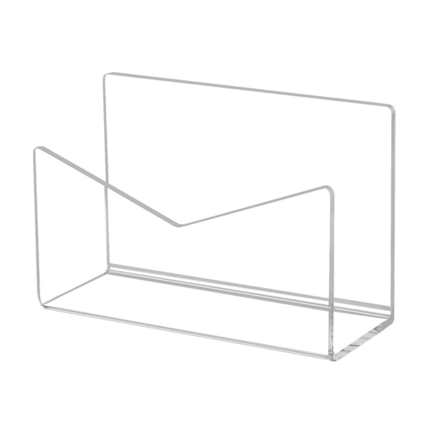Akryl Postholder Post Organizer Bordplade, Brevholder til Skrivebord Kuvertholder Postsorterer St