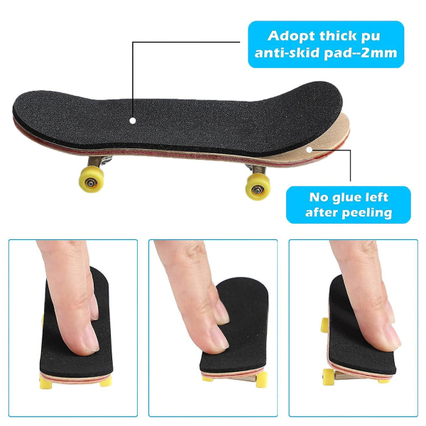 48 Stykker Fingerboard Skumgreptape Limende Skumtape Antislipp Skumgreptape Kompatibel Mini Skateboard