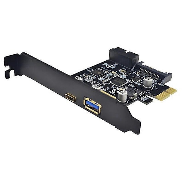 NY USB 3.0 PCI Express Utvidelseskort Adapter Ekstern USB3.0 + 2.4A Rask Lading Intern 19-pin Header SATA Strøm PCIE USB-kort