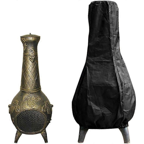 Stor Chimenea Overtræk 122X21X61CM Kraftig Riv Sikker 210D PVC Vævet Polyester