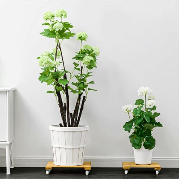Plantevogn, 1/2 Planteholder med Hjul, Indendørs Planteholder