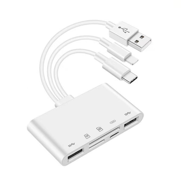 Otg USB-kamera multihukommelsesadapter til -sd Tf-kortlæsersæt til Ipad til 13-konverter