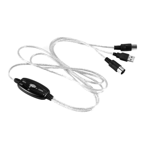 USB IN-OUT MIDI Kabelkonverter PC til Musik Keyboard Adapterledning