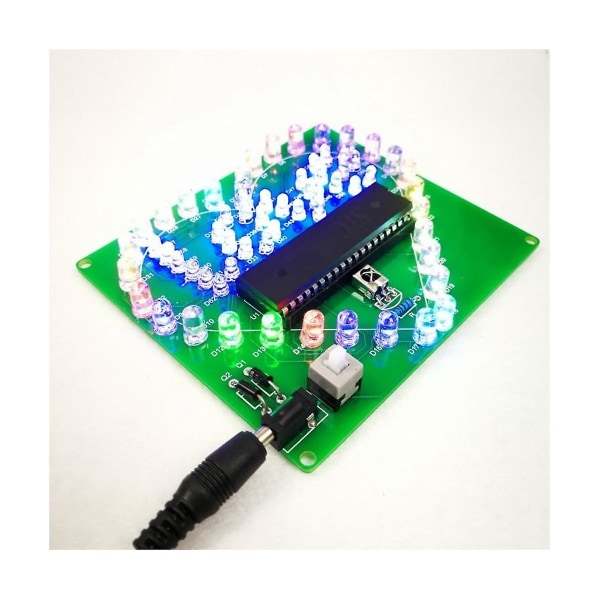 Gör-det-själv elektroniskt kit Färgglad LED-blixt Kärlekshjärta Gör-det-själv-fjärrkontroll Lödprojekt Kit 's Gift W