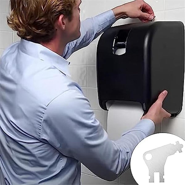 Paperipyyhkeen annostelijan avain, 20 kpl WC-paperin annostelijan paperiannostelijan avain Yleiskäyttöinen vara-avain Paperirullan työkalut