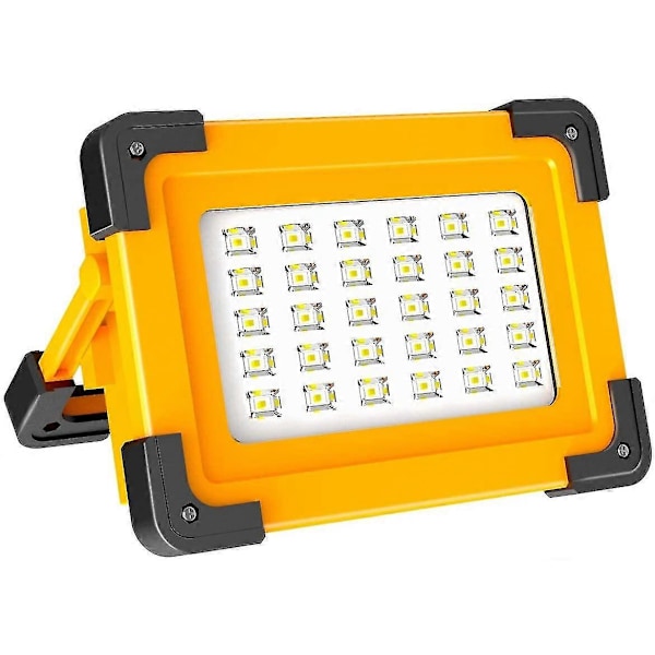 Ladattava LED-kohdevalo 60W Rakennustyömaan kohdevalo Ladattava LED-lamppu 3 Kirkkaustilaa Työvalo 6600mah Akulla Retkeilyyn, Tee-se-itse